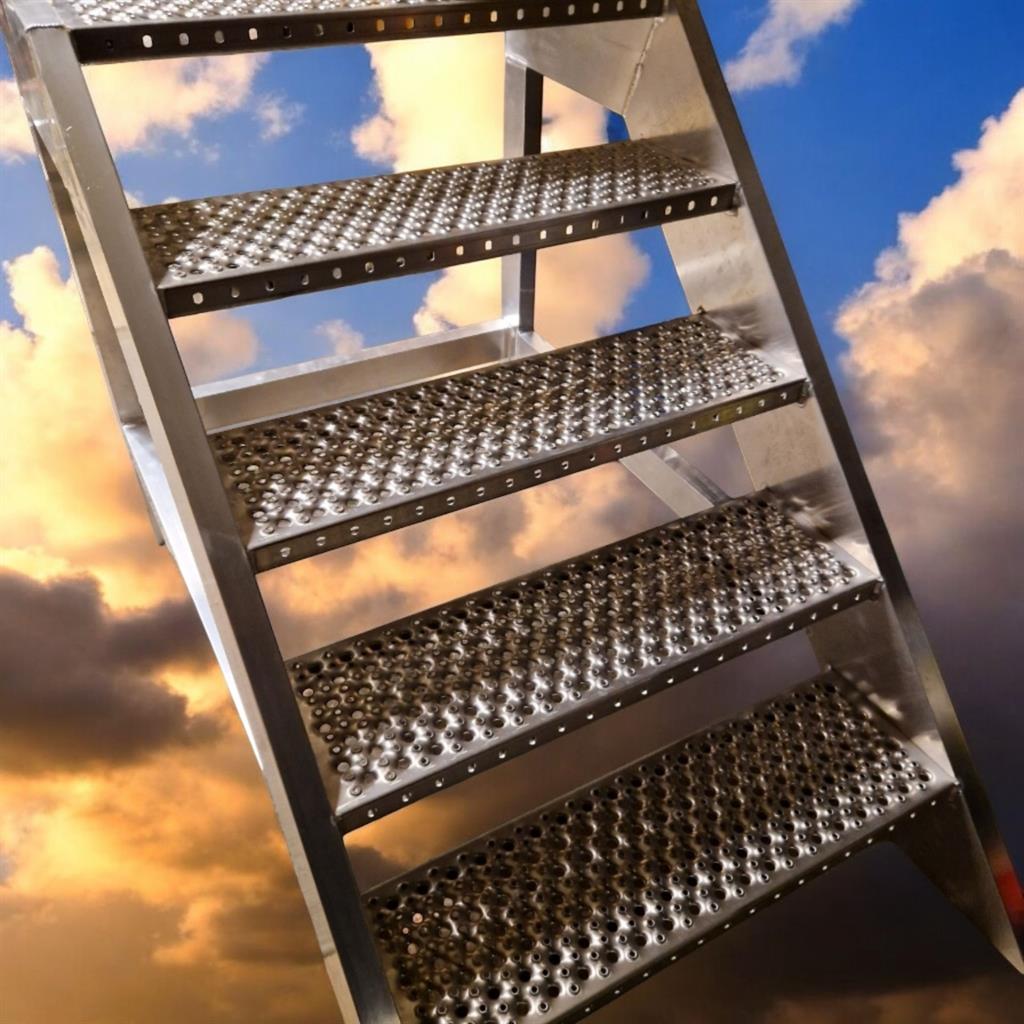 Machinebordestrap op maat – aluminium toegangstrap voor machines-SLS